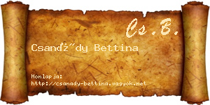 Csanády Bettina névjegykártya